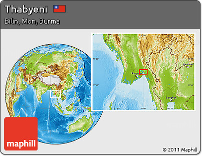 Physical Location Map of Thabyeni