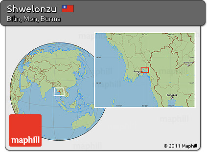 Savanna Style Location Map of Shwelonzu
