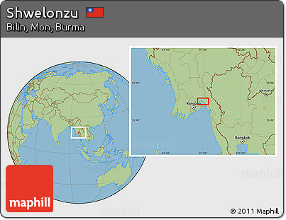 Savanna Style Location Map of Shwelonzu