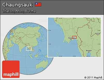 Savanna Style Location Map of Chaungsauk