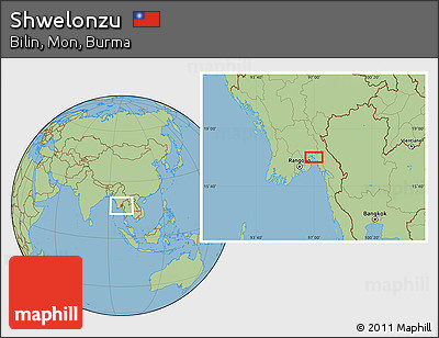 Savanna Style Location Map of Shwelonzu