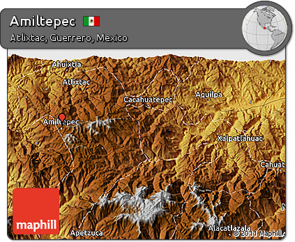 Physical 3D Map of Amiltepec