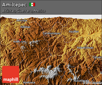 Physical 3D Map of Amiltepec