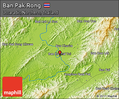 Physical 3D Map of Ban Pak Rong