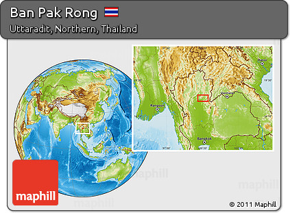 Physical Location Map of Ban Pak Rong