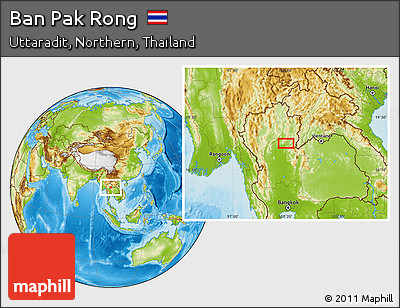 Physical Location Map of Ban Pak Rong