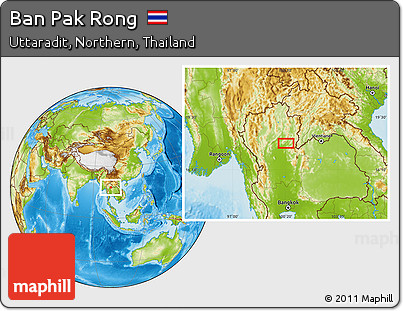Physical Location Map of Ban Pak Rong