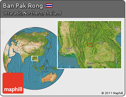 Satellite Location Map of Ban Pak Rong