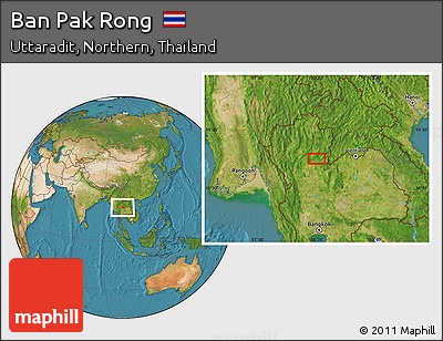 Satellite Location Map of Ban Pak Rong
