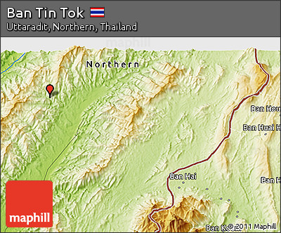 Physical 3D Map of Ban Tin Tok