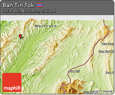 Physical 3D Map of Ban Tin Tok
