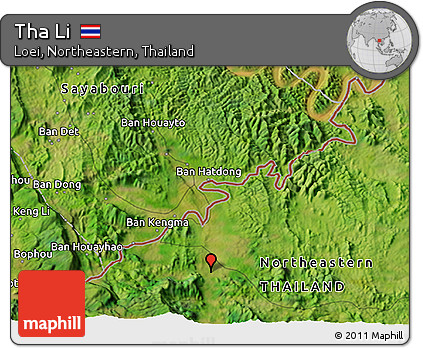 Satellite 3D Map of Tha Li