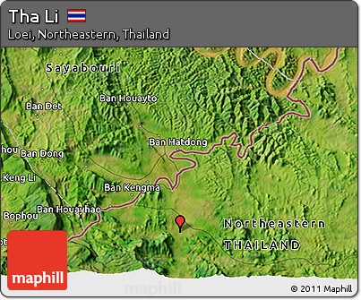 Satellite 3D Map of Tha Li