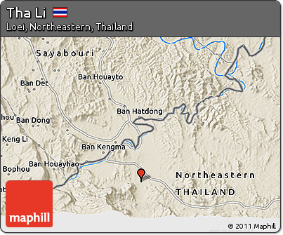 Shaded Relief 3D Map of Tha Li