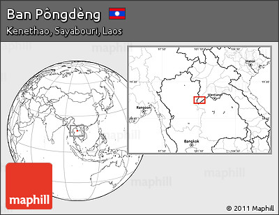 Blank Location Map of Ban Pôngdèng