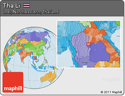 Political Location Map of Tha Li