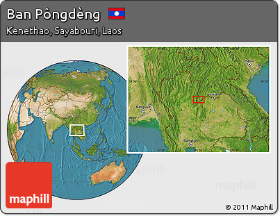 Satellite Location Map of Ban Pôngdèng