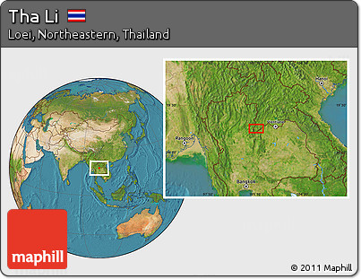 Satellite Location Map of Tha Li
