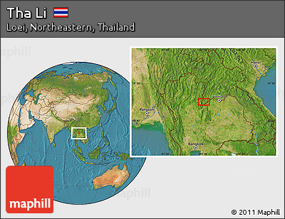 Satellite Location Map of Tha Li