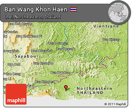Physical Panoramic Map of Ban Wang Khon Haen