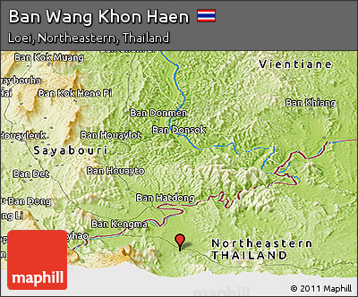 Physical Panoramic Map of Ban Wang Khon Haen