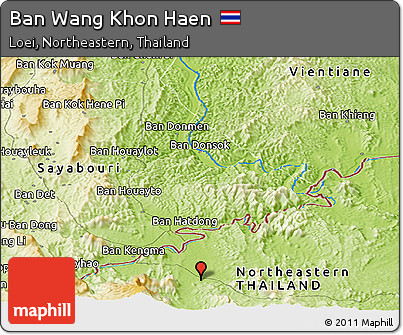 Physical Panoramic Map of Ban Wang Khon Haen
