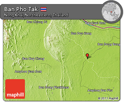Physical 3D Map of Ban Pho Tak