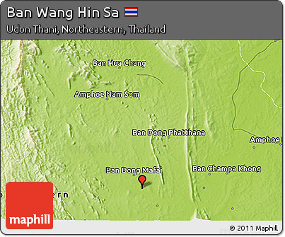 Physical 3D Map of Ban Wang Hin Sa