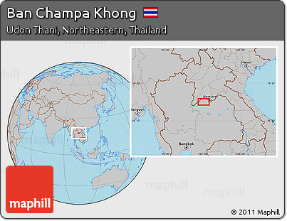 Gray Location Map of Ban Champa Khong