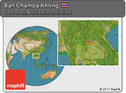 Satellite Location Map of Ban Champa Khong