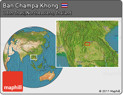 Satellite Location Map of Ban Champa Khong
