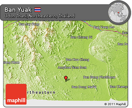 Physical Panoramic Map of Ban Yuak