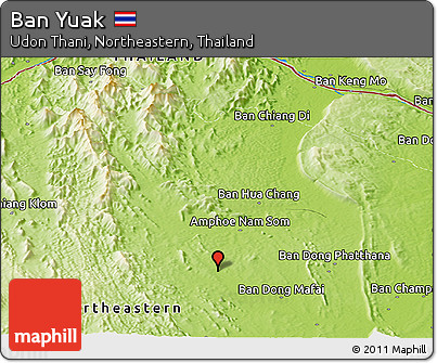 Physical Panoramic Map of Ban Yuak