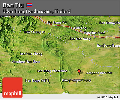 Satellite Panoramic Map of Ban Tiu