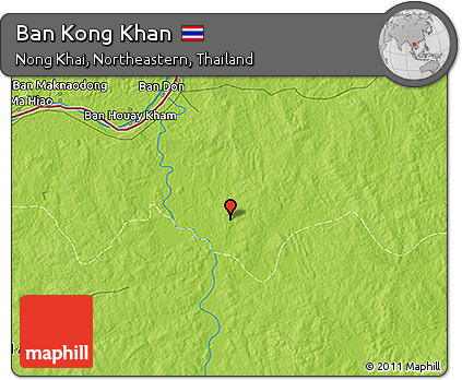 Physical 3D Map of Ban Kong Khan
