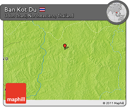 Physical 3D Map of Ban Kot Du