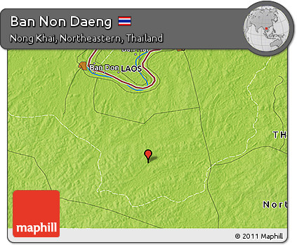 Physical 3D Map of Ban Non Daeng