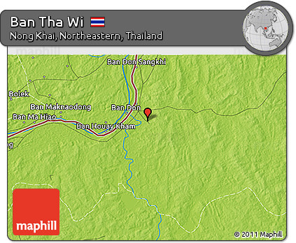 Physical 3D Map of Ban Tha Wi