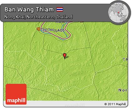 Physical 3D Map of Ban Wang Thiam