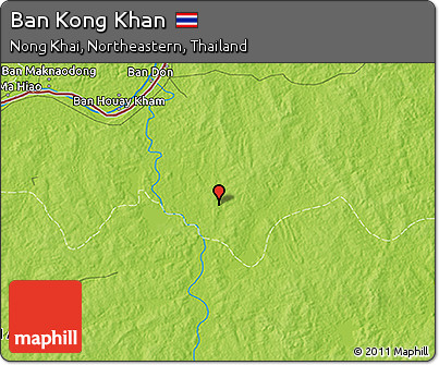 Physical 3D Map of Ban Kong Khan
