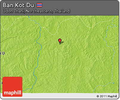 Physical 3D Map of Ban Kot Du