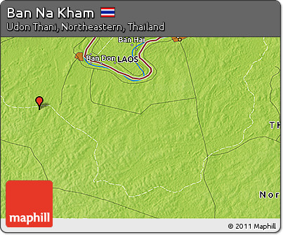 Physical 3D Map of Ban Na Kham