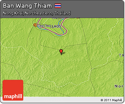 Physical 3D Map of Ban Wang Thiam