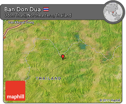 Satellite 3D Map of Ban Don Dua