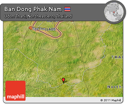 Satellite 3D Map of Ban Dong Phak Nam