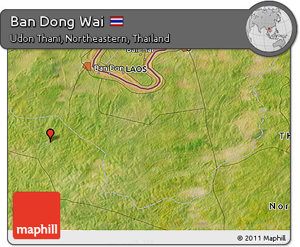 Satellite 3D Map of Ban Dong Wai