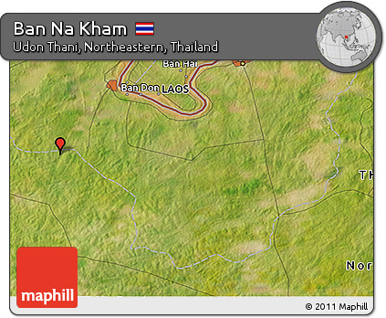Satellite 3D Map of Ban Na Kham
