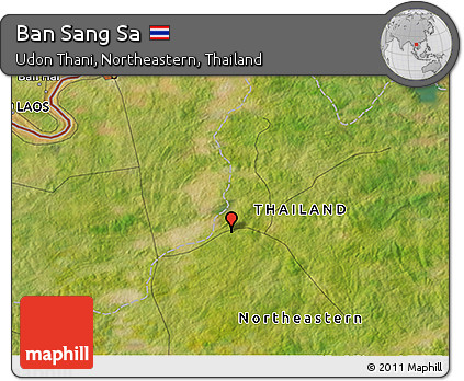 Satellite 3D Map of Ban Sang Sa