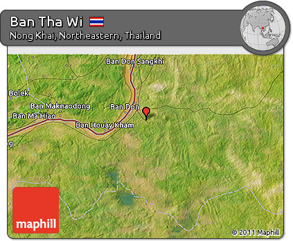 Satellite 3D Map of Ban Tha Wi