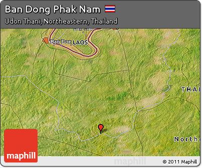Satellite 3D Map of Ban Dong Phak Nam